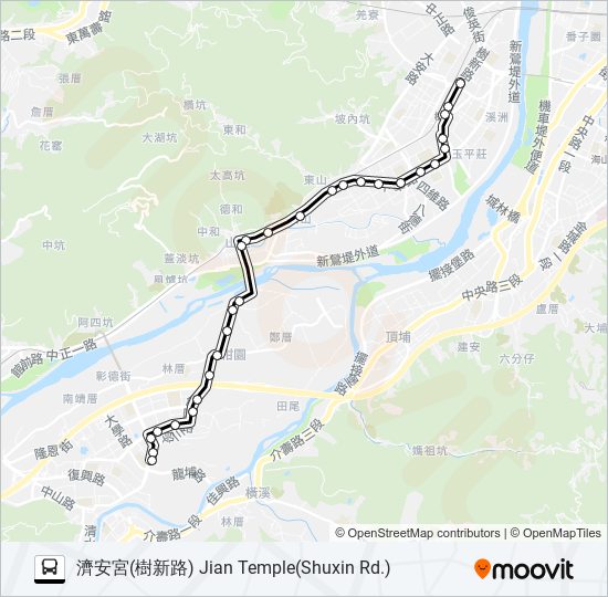 852 bus Line Map