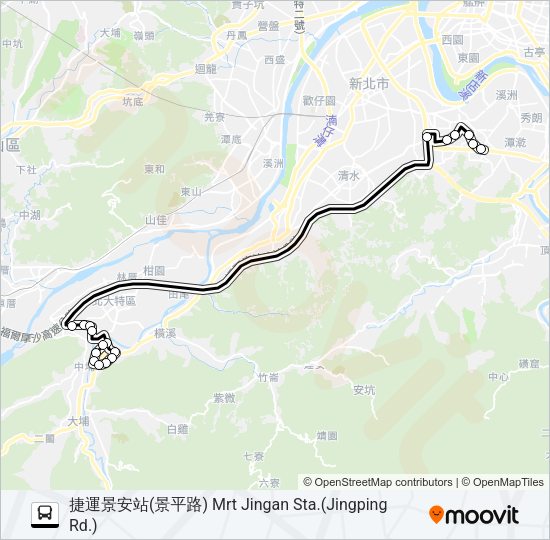 908延 Bus Line Map