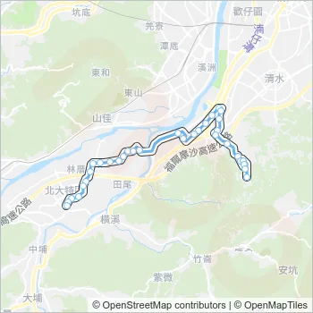 藍43延 Bus Line Map
