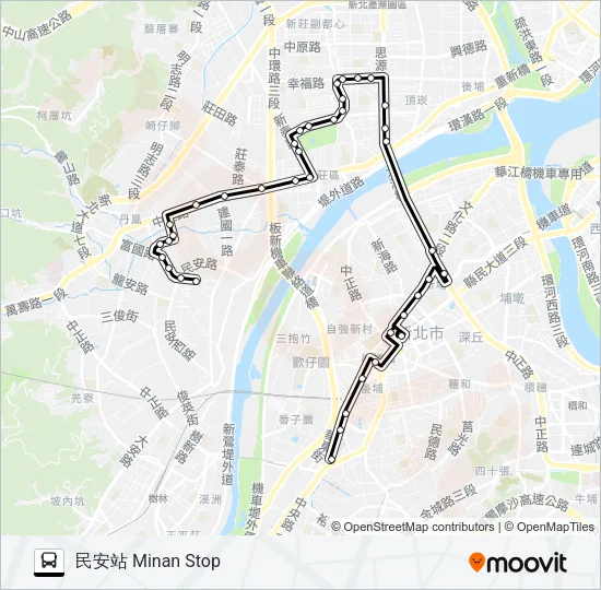 99民安站 Bus Line Map