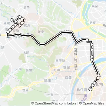 林口-板橋 Bus Line Map