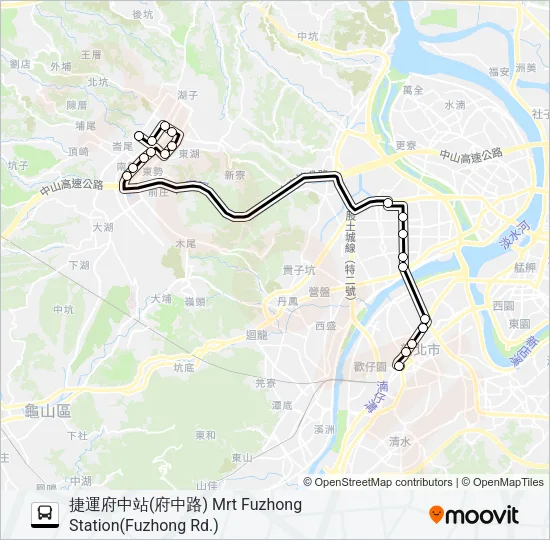 林口-板橋 Bus Line Map