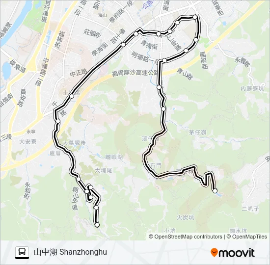 570山中湖 Bus Line Map