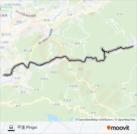 795往平溪 Bus Line Map