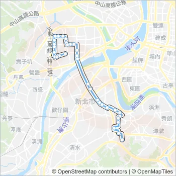 藍18中和站 Bus Line Map