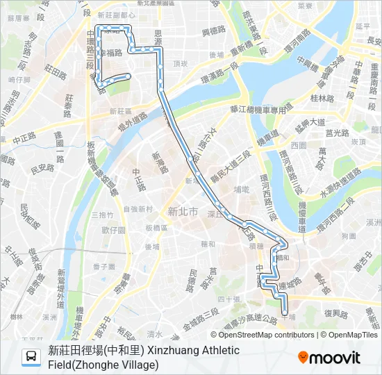 巴士藍18中和站的線路圖