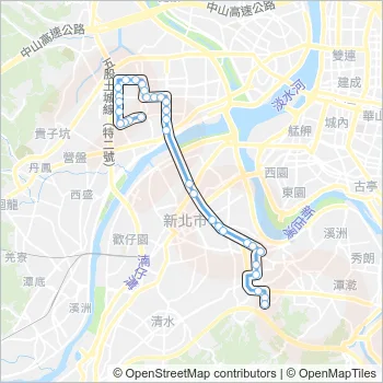 藍18中和站 Bus Line Map
