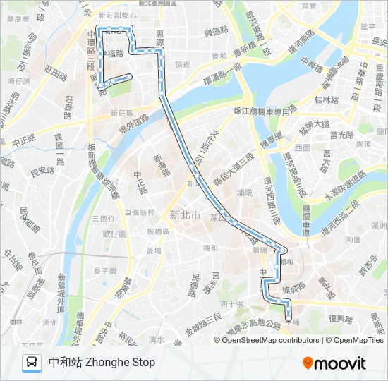 藍18中和站 Bus Line Map