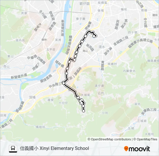 574信義國小 Bus Line Map