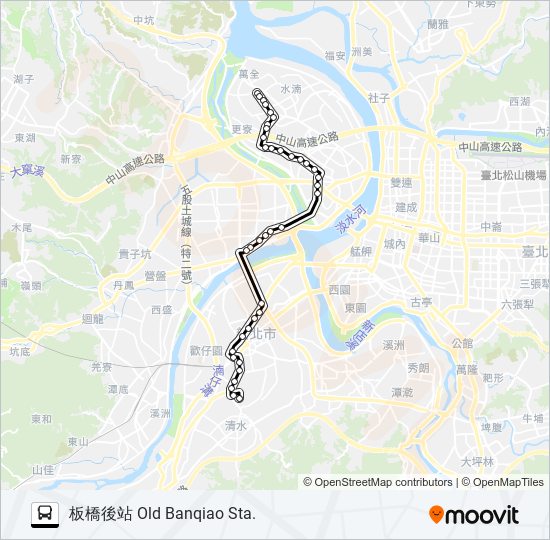 巴士806板橋後站的線路圖
