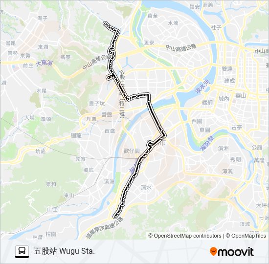 巴士805捷運永寧站的線路圖