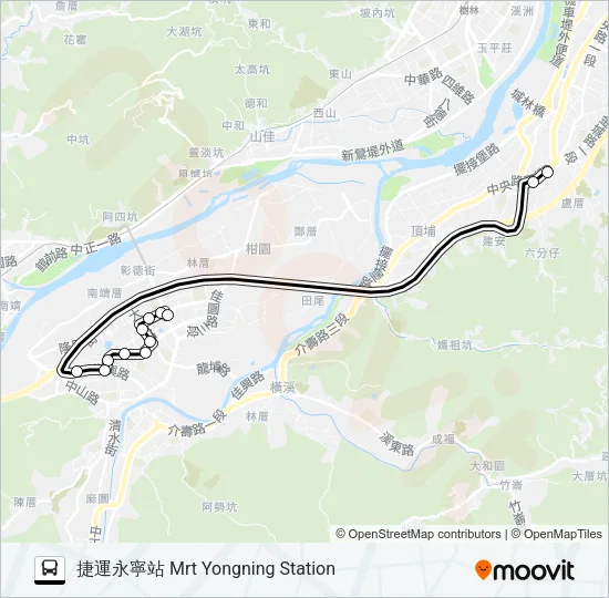 三峽-捷運永寧站 Bus Line Map
