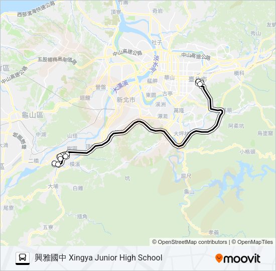三峽-臺北市信義區 Bus Line Map