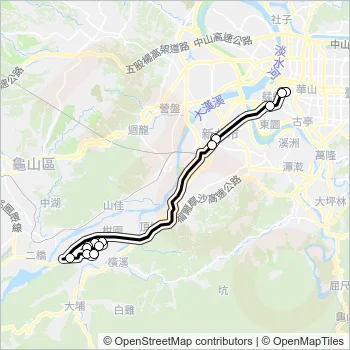 三峽-捷運台大醫院站 Bus Line Map