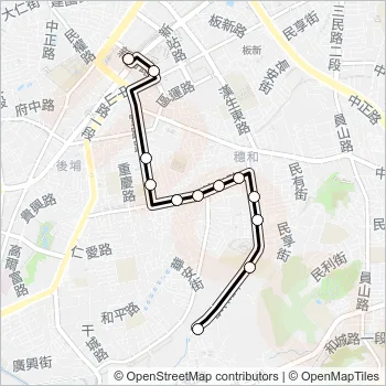 中和-新北板橋公車站 Bus Line Map