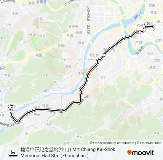 鶯歌火車站-中正紀念堂 Bus Line Map