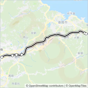瑞芳-松山車站(北客)去 Bus Line Map