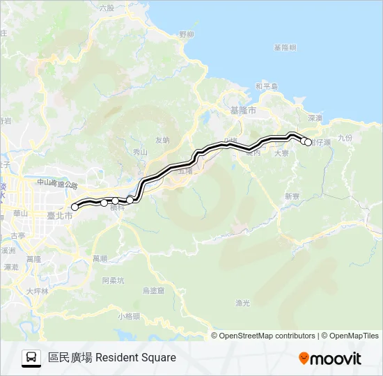 瑞芳-松山車站(北客)去 Bus Line Map