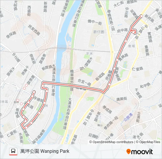 巴士F501樹林藝文綜合行政大樓的線路圖
