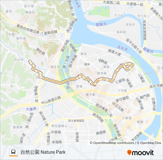 橘13 Bus Line Map