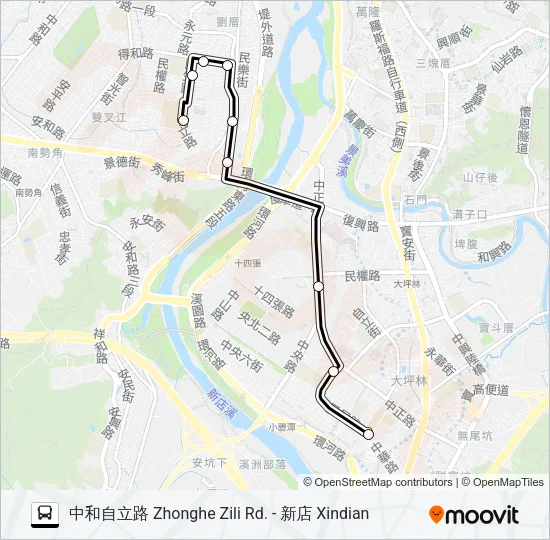 中和自立路-新店  Line Map