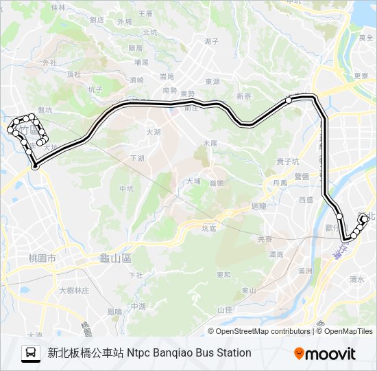 952新北板橋公車站 Bus Line Map