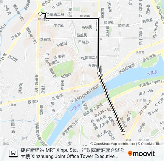 982直達新埔線捷運新埔站  Line Map