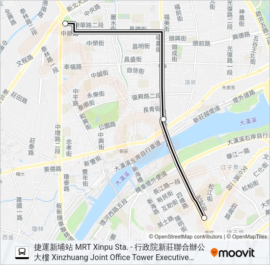 982直達新埔線捷運新埔站 Bus Line Map