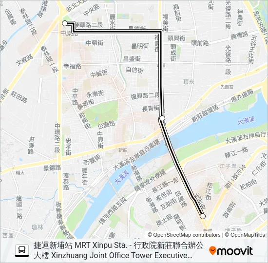 982直達新埔線捷運新埔站  Line Map