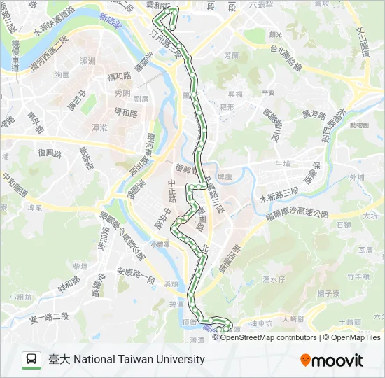 綠13 Bus Line Map