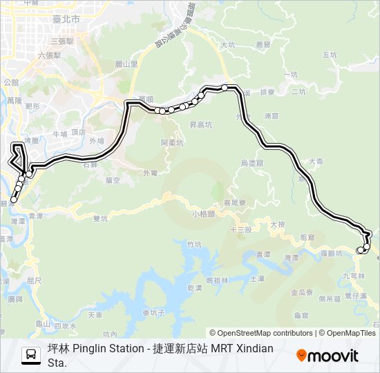 923坪林站 bus Line Map