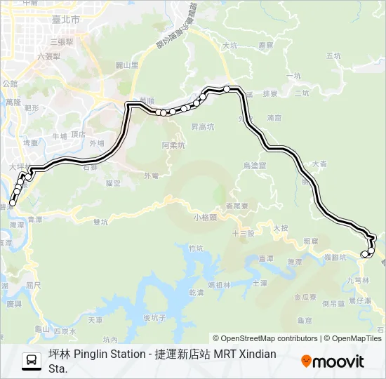巴士923坪林站的線路圖