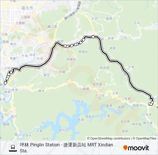 巴士923坪林站的線路圖