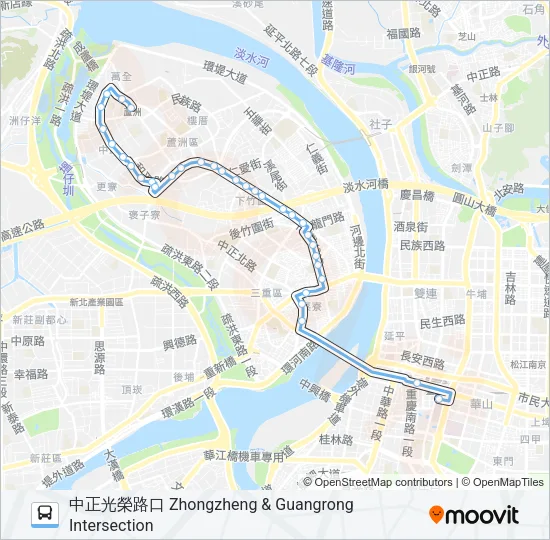藍1 Bus Line Map