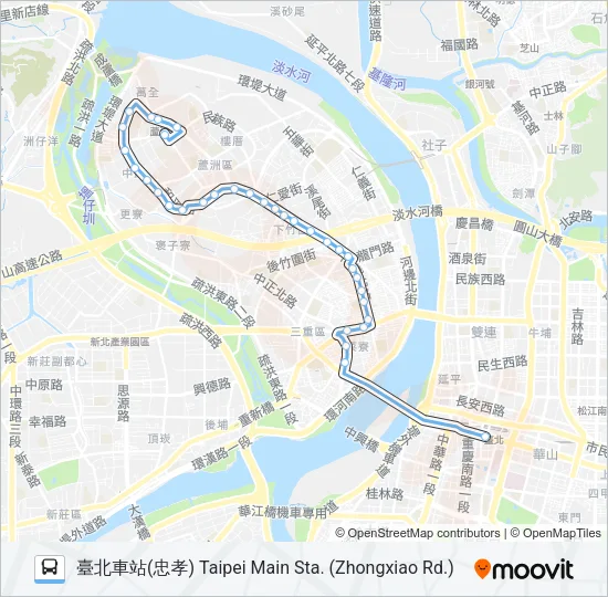 藍1 Bus Line Map