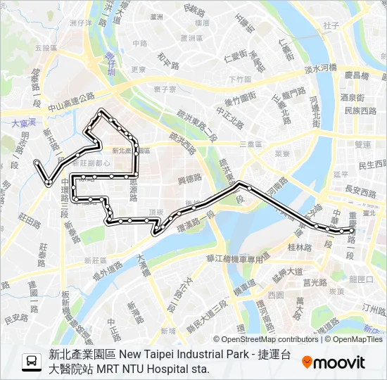 巴士835的線路圖
