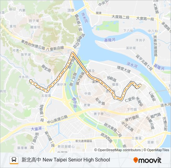 橘19 Bus Line Map