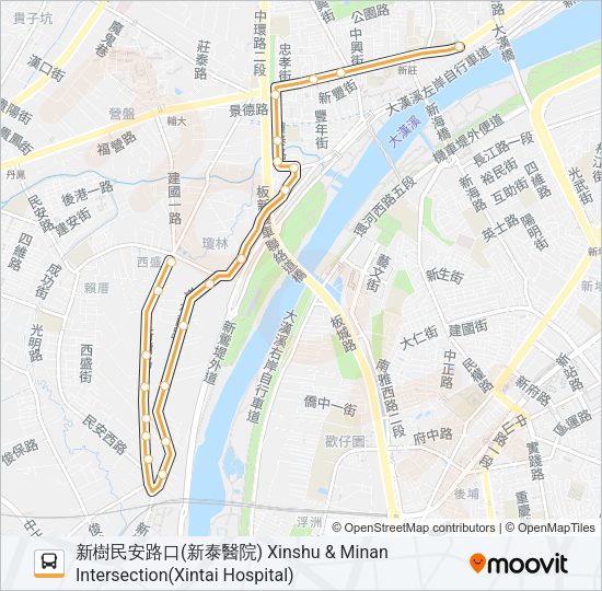 橘22 Bus Line Map