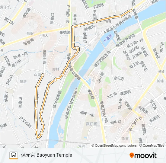 橘22 Bus Line Map