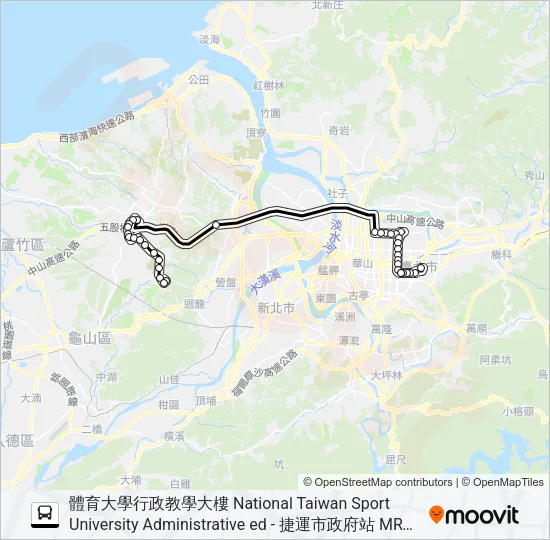 967直 Bus Line Map