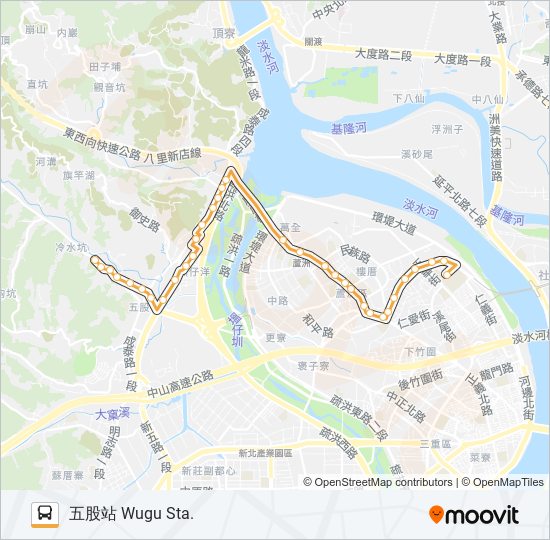 橘19副 bus Line Map