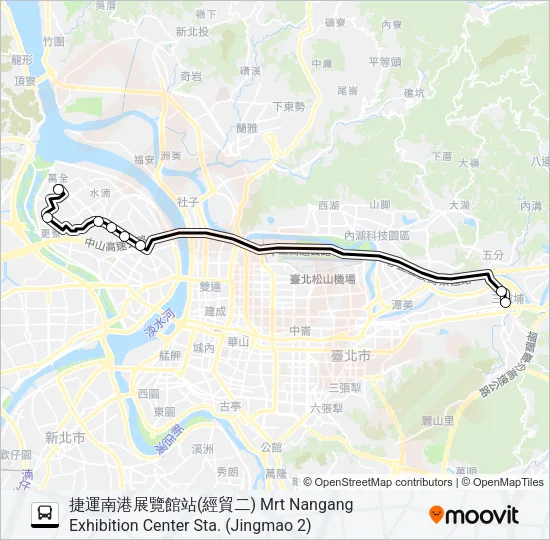 蘆洲-南港 Bus Line Map