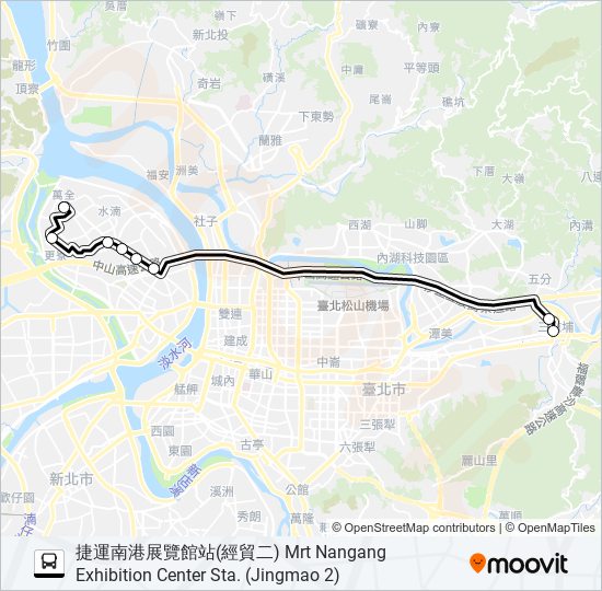 蘆洲-南港 bus Line Map