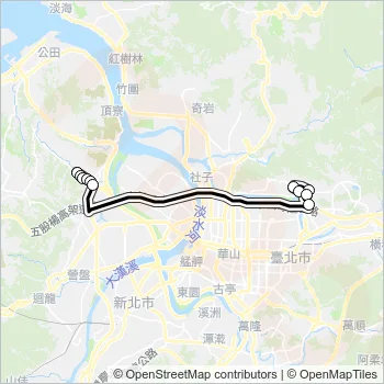 五股-內湖科技園區去 Bus Line Map