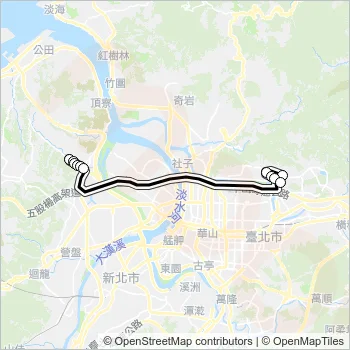 五股-內湖科技園區去 Bus Line Map
