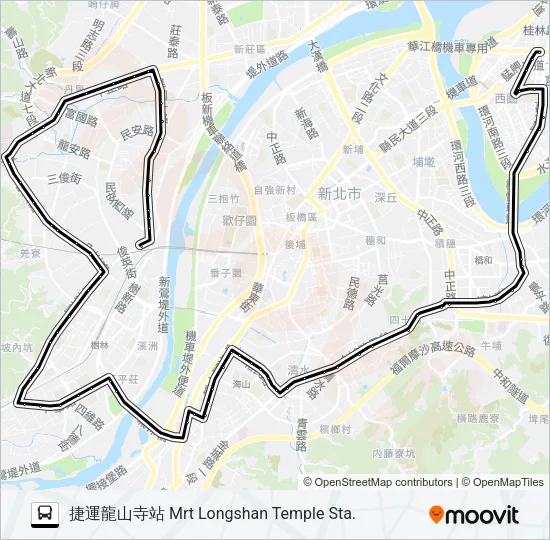 巴士985萬大樹林先導公車的線路圖