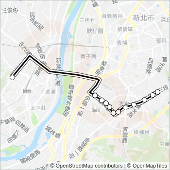 土城金城路-樹林大安路 Bus Line Map