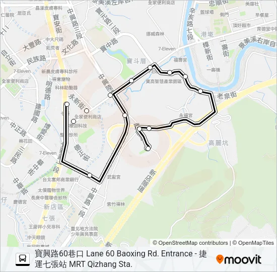 592 Bus Line Map