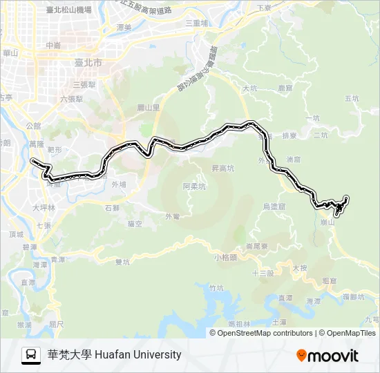 666華梵大學 Bus Line Map