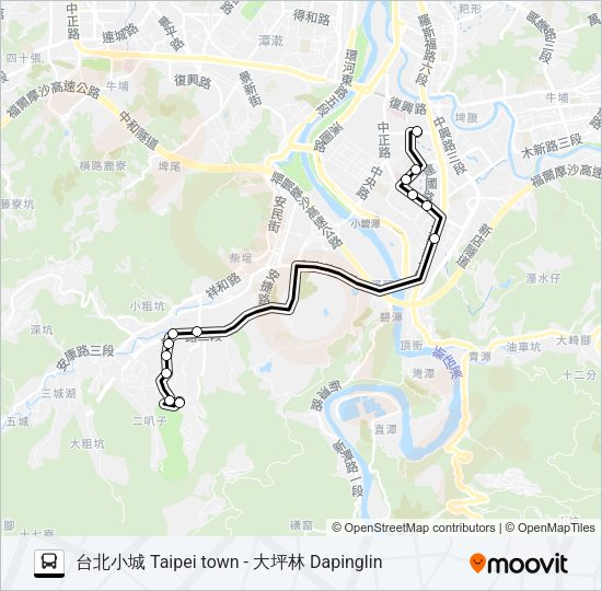 台北小城-捷運大坪林站 Bus Line Map
